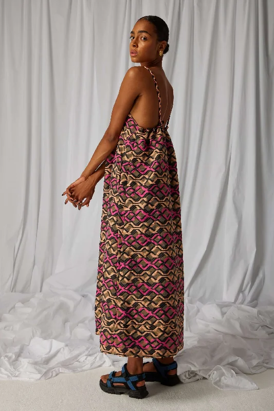 Rita dress in Organza embroidery Matrix Tunics Ceremony elegant
