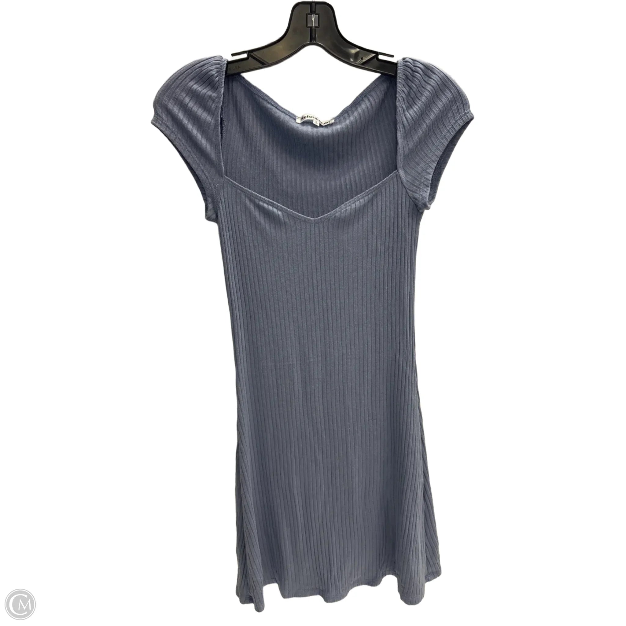 Dress Casual Short By Reformation In Blue, Size: S Crew Neckline Casual