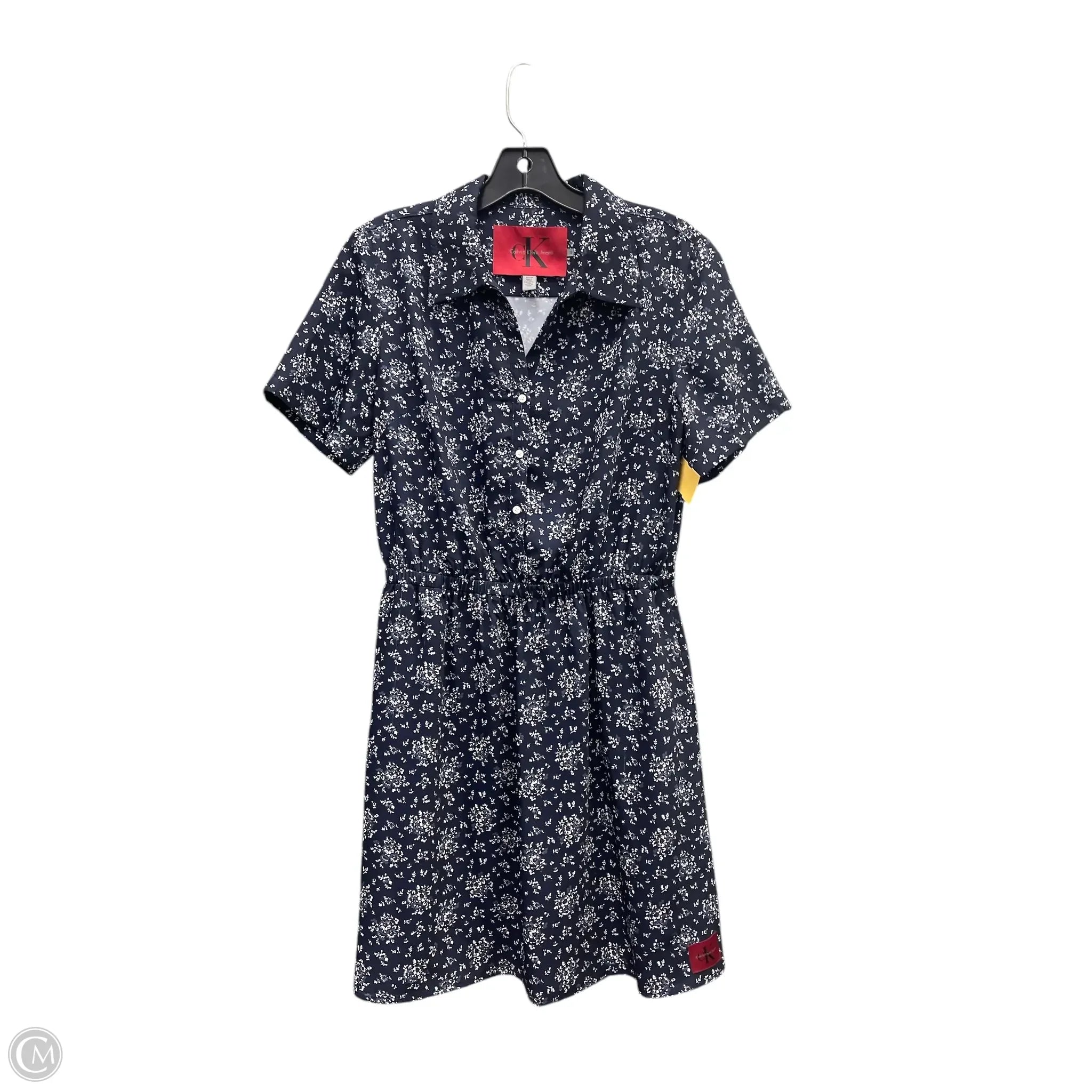 Dress Casual Short By Calvin Klein In Navy, Size: S Tunics Evening elegant