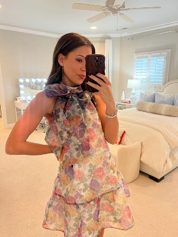 Charming Mini Dress - Floral Trendy Floral Mini Dress