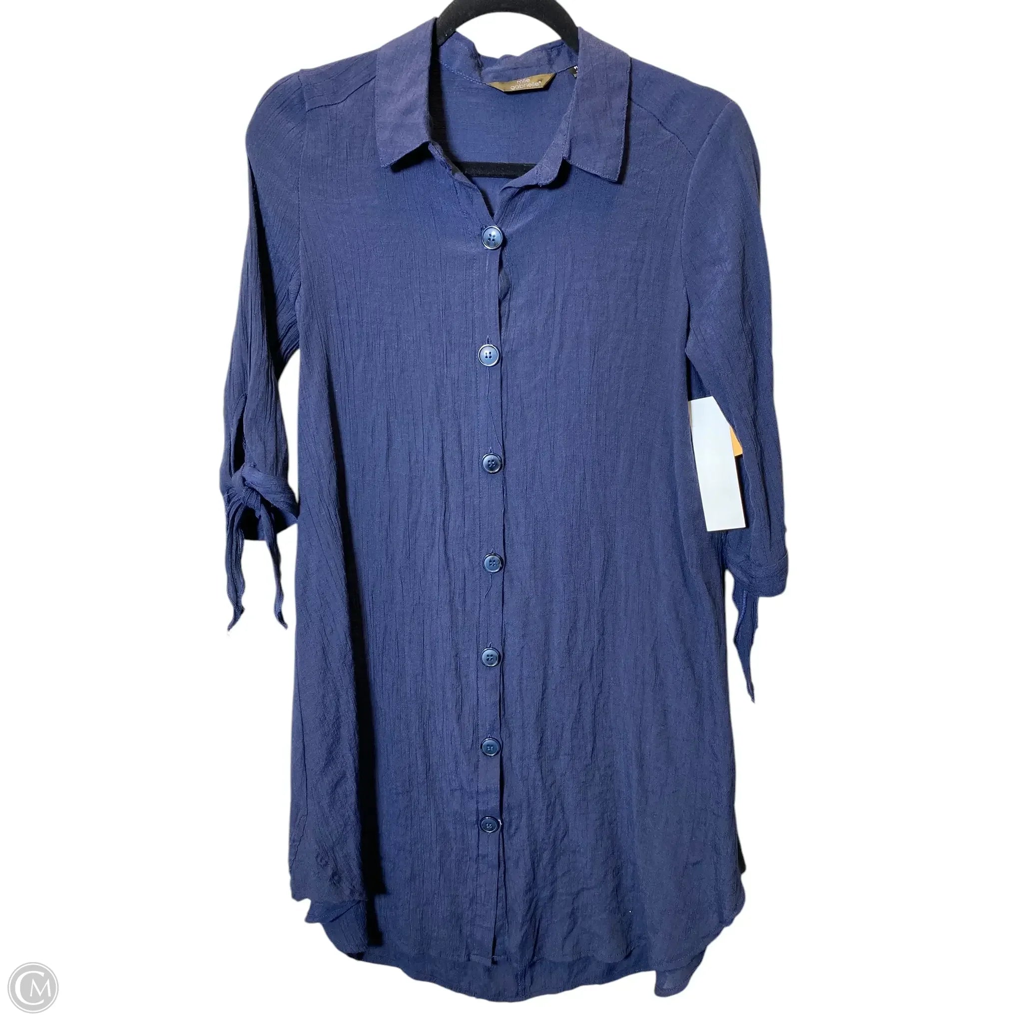 Dress Casual Short By Mlle Gabrielle In Navy, Size: S Tunics Luxurious high-end