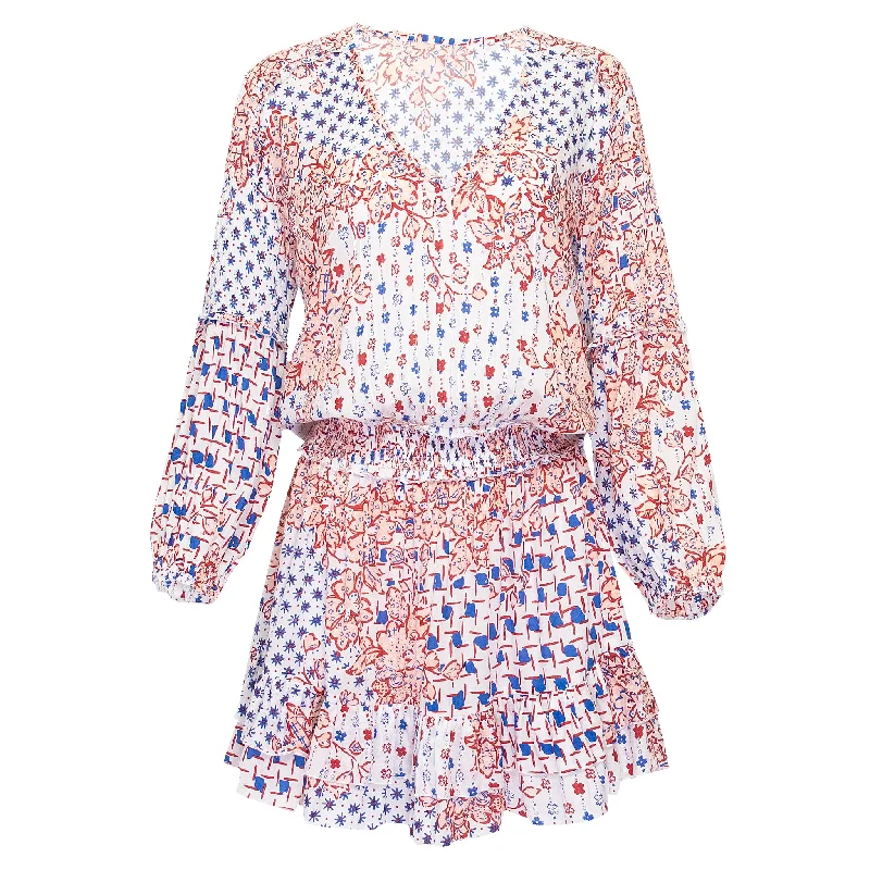 Mini Dress Ilona Long Sleeve Blue Edelweiss Fashionable Party Mini Dress