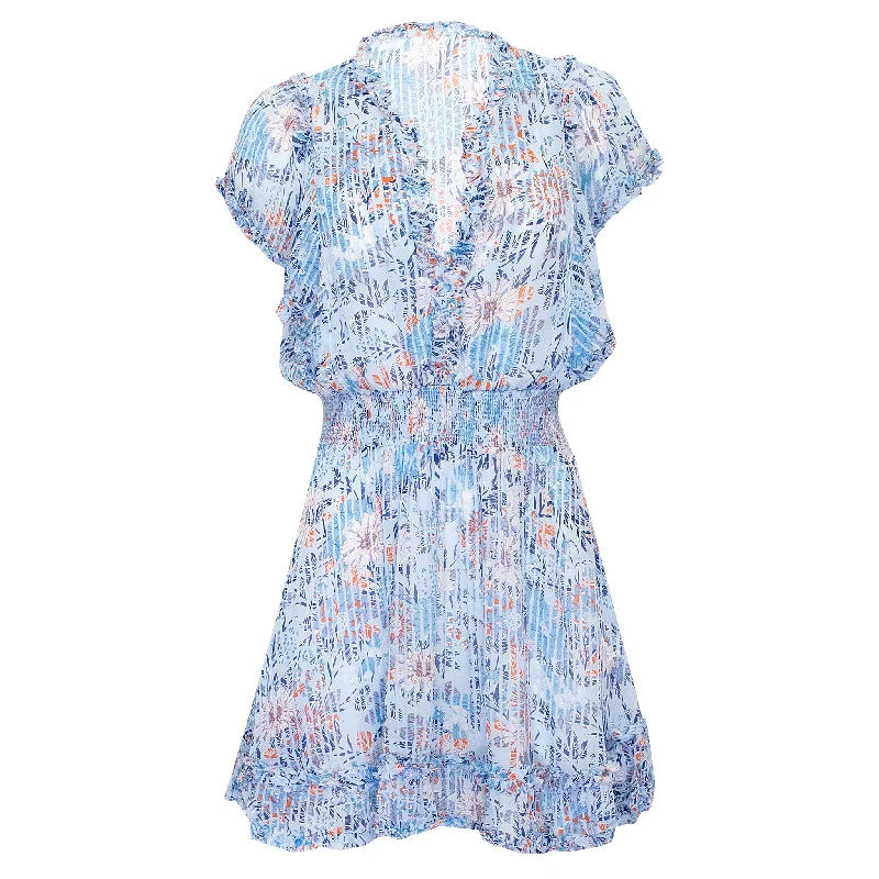 Mini Dress Amber Sky Blue Marigold Cozy Knitted Mini Dress