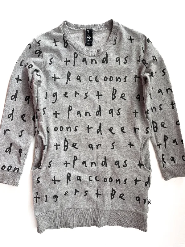 Minti sweatshirt dress (8Y) Hoodie with Hem Applique Textured Unique