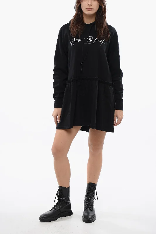 Viktor & Rolf Hoodie Dress With Embroidered Logo Hoodie with Logo Branding Identity