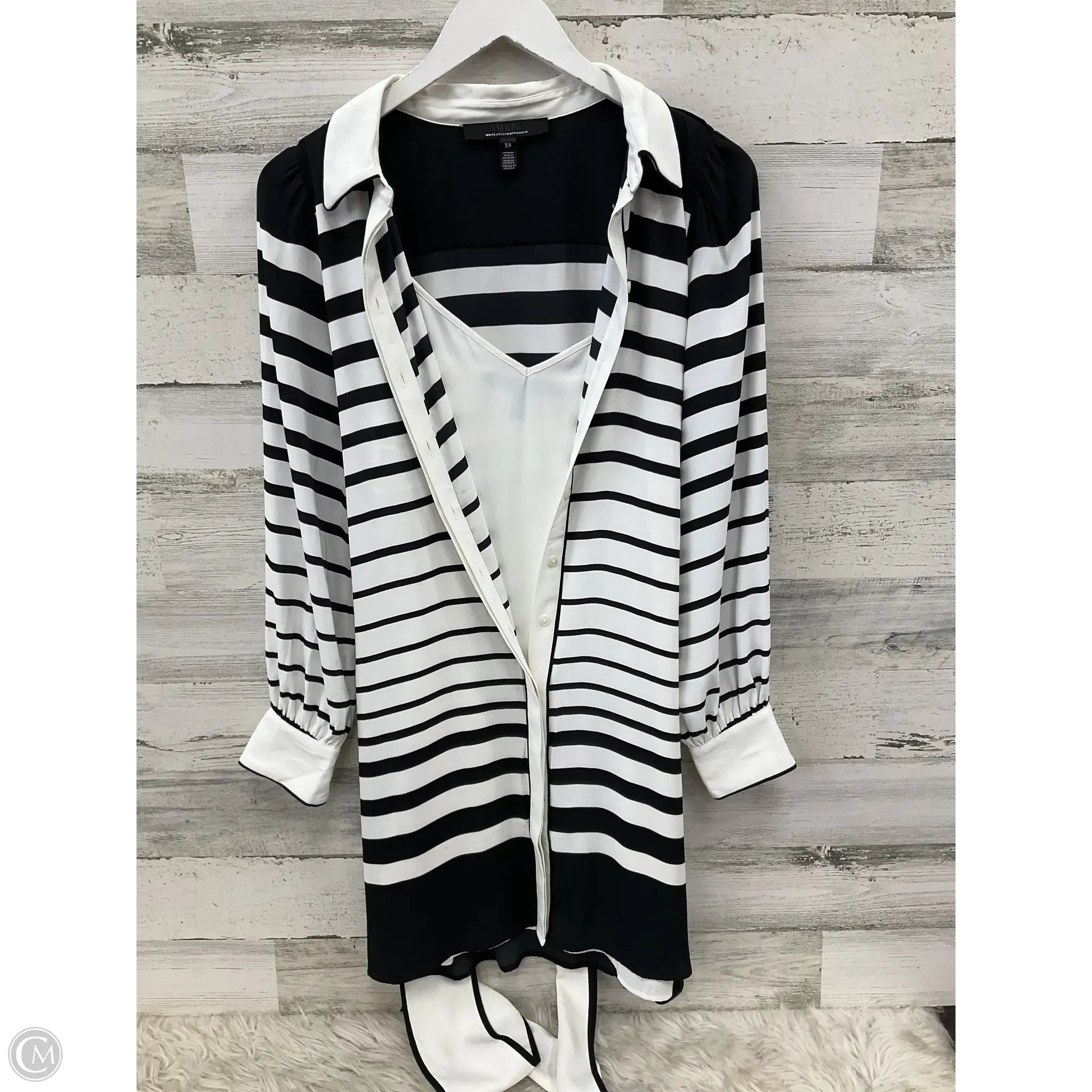 Dress Set 2pc By White House Black Market In White, Size: Xs Tunics Plaid country