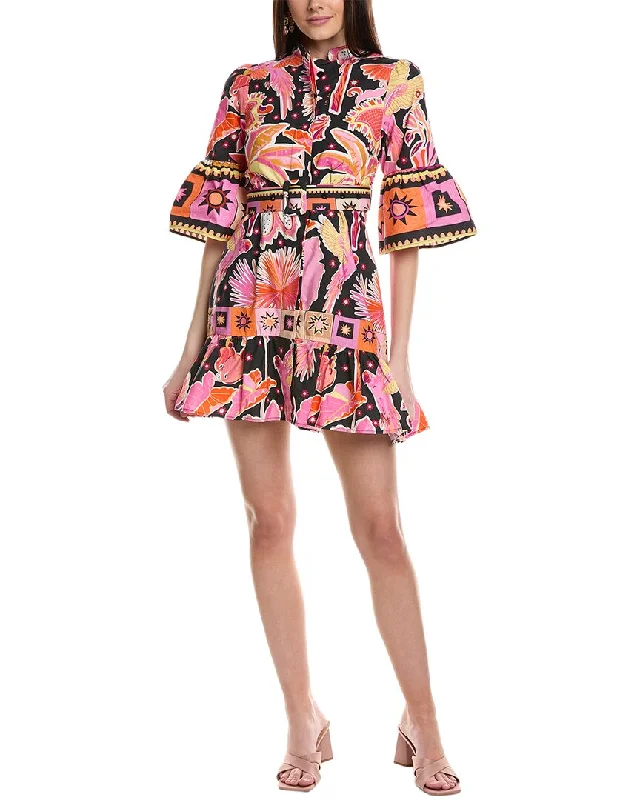 FARM Rio Enchanted Nature Mini Dress Tunics Designer luxury