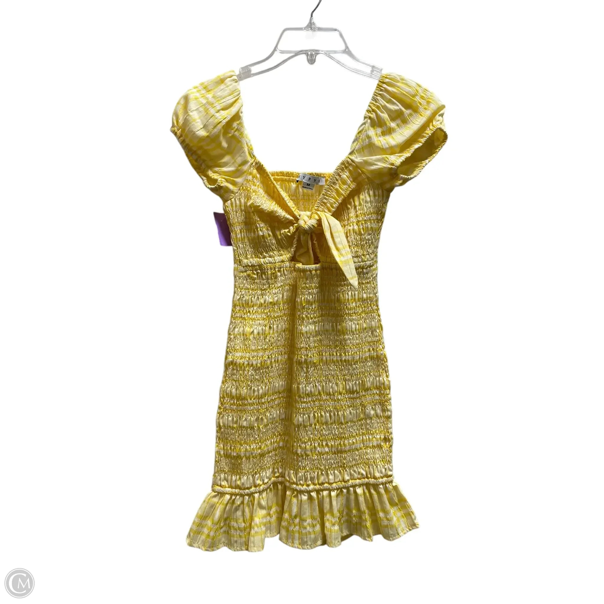 Dress Casual Short By Hyfve In Yellow, Size: M Tunics Chic fashionable