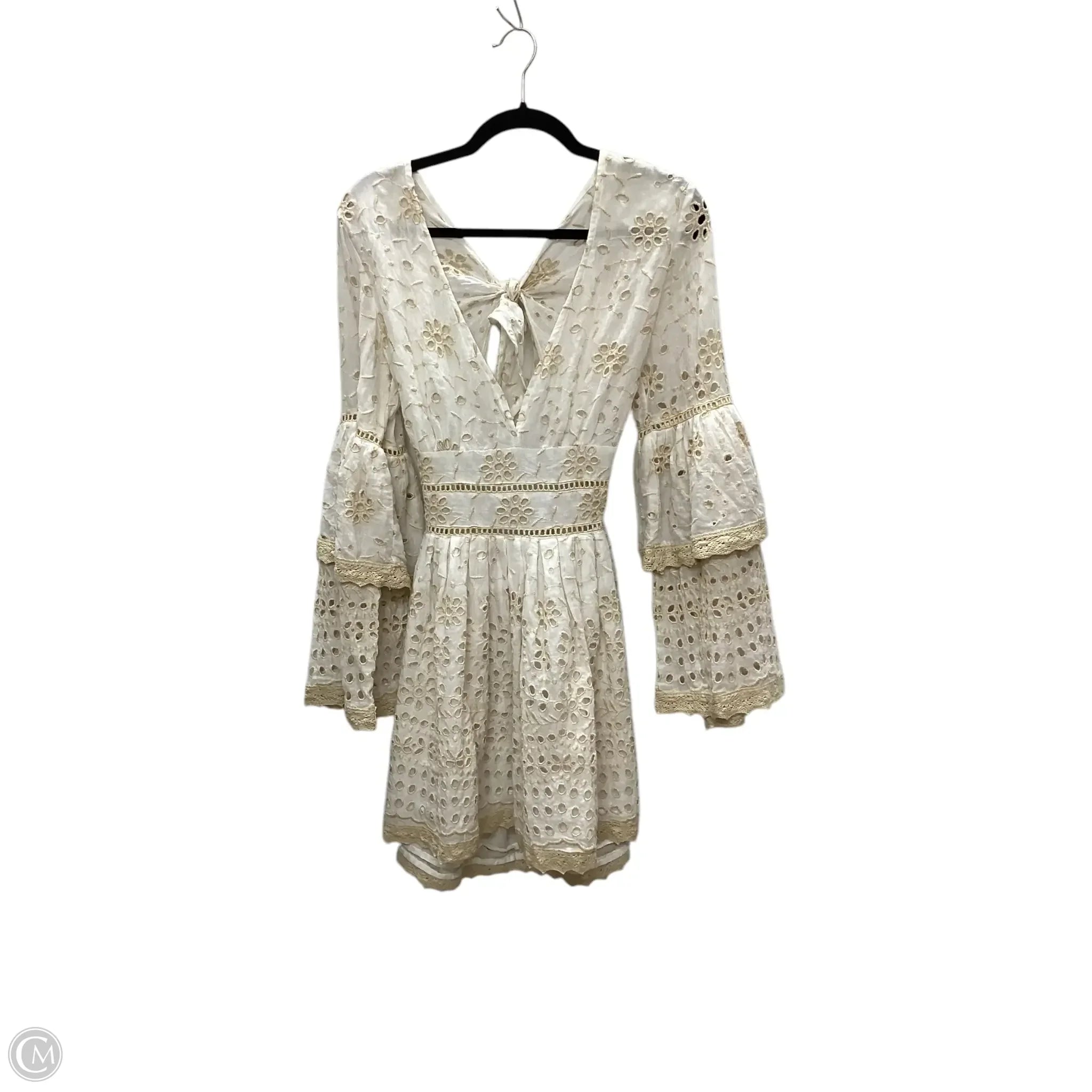 Dress Casual Short By Barok Paris In Cream, Size: S Tunics Stylish elegant