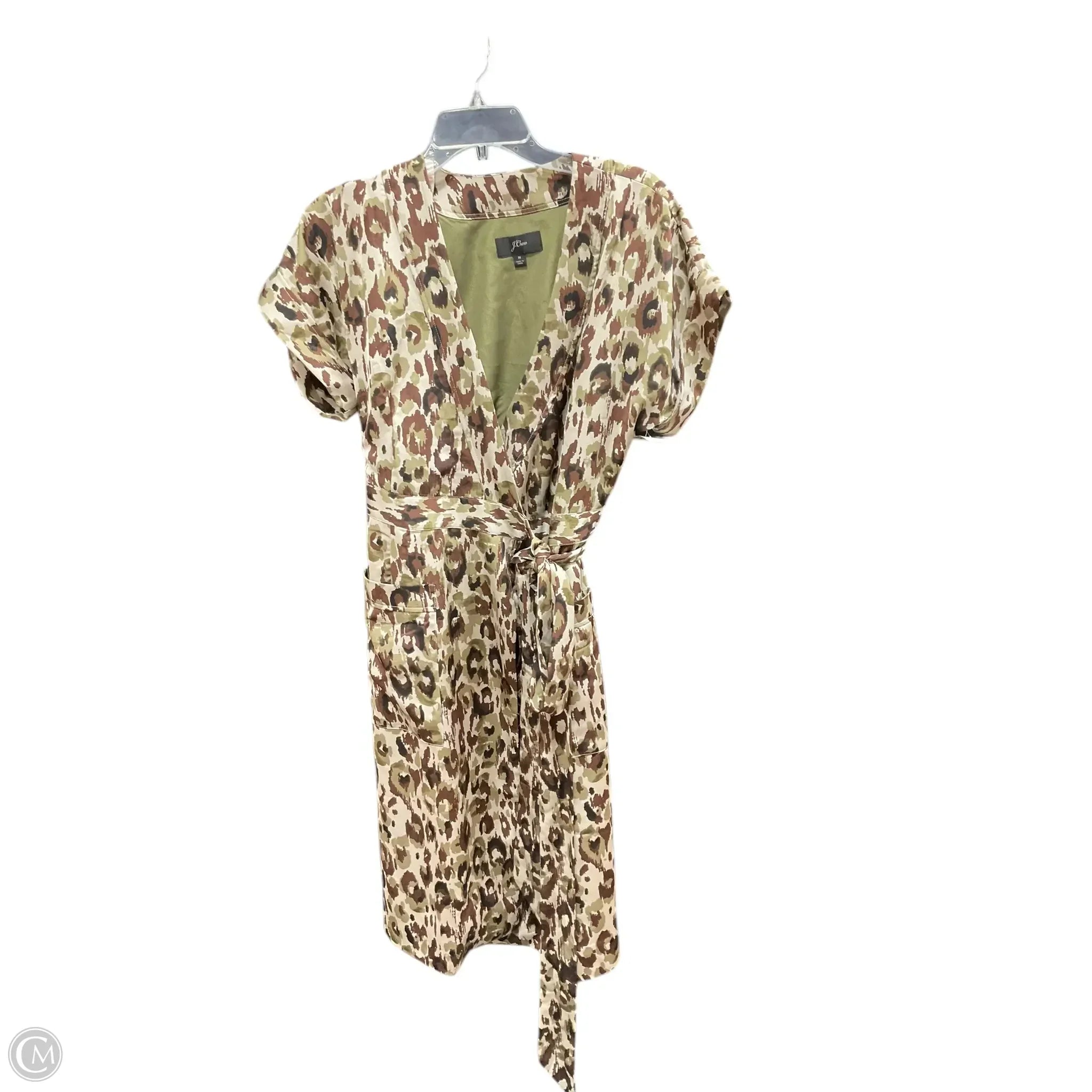 Dress Casual Midi By J. Crew In Brown & Green, Size: M Tunics Trendy modern