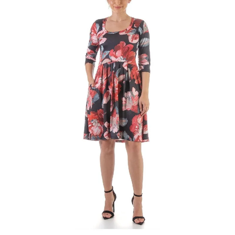 Womens Floral Print Short Mini Dress Tunics Prom sequined