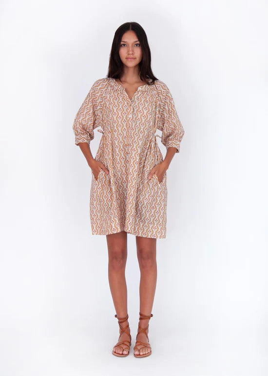 Womens Printed Mini Dress Elegant Mini Dress with Ruffles