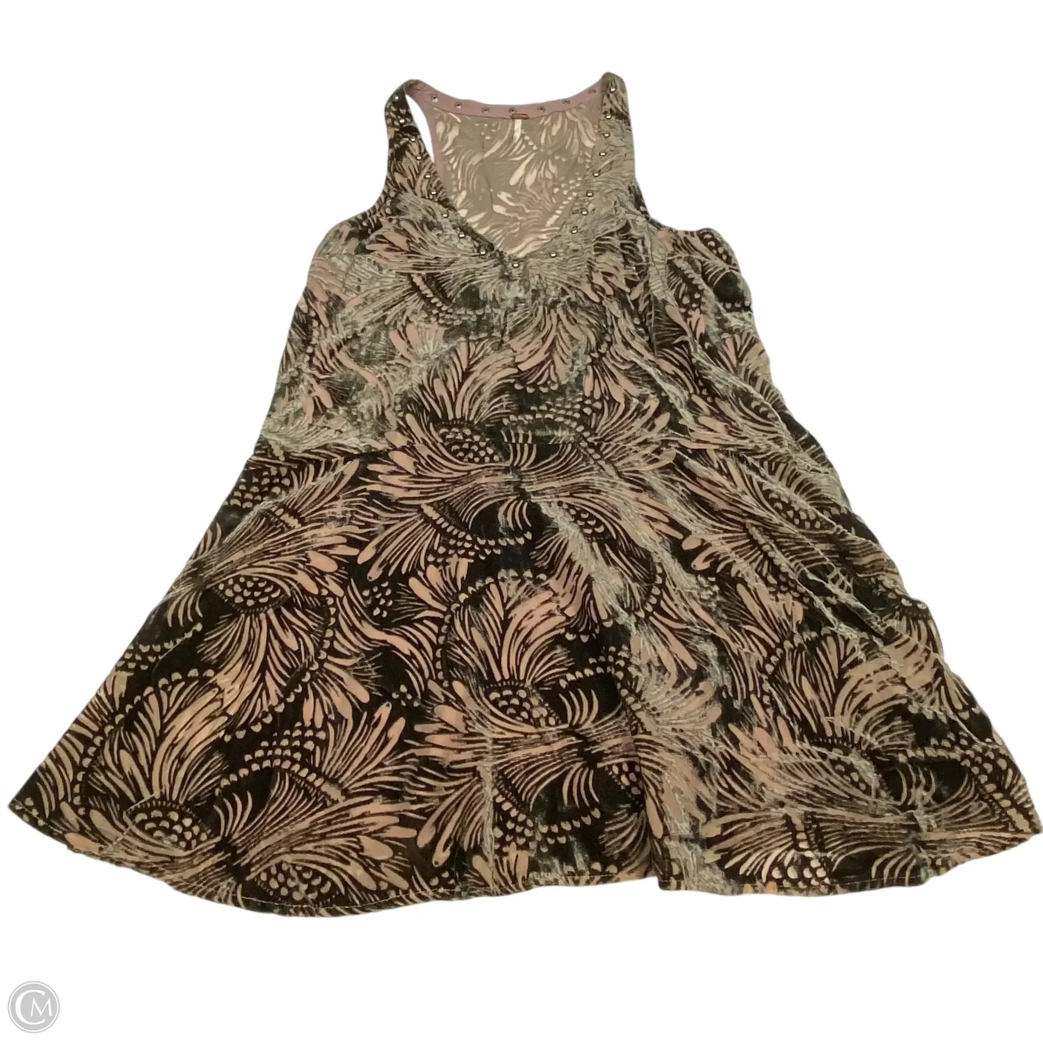 Dress Casual Short By Free People In Green & Pink, Size: Xs Tunics Fall fleece