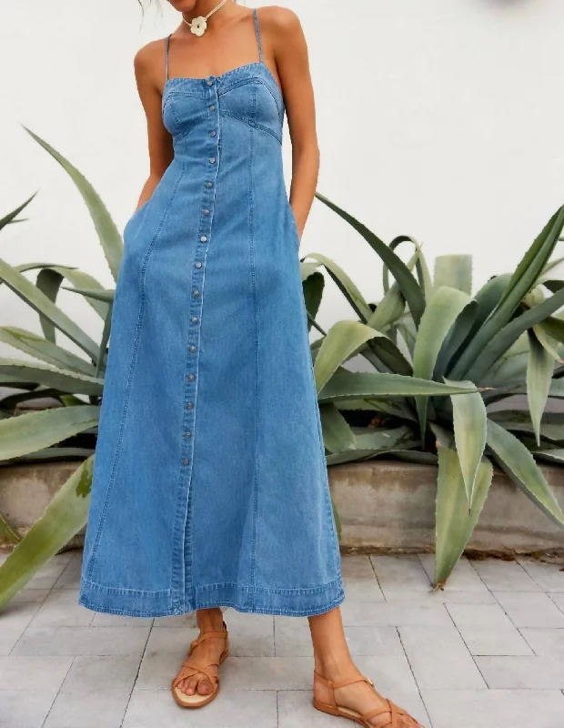 Just Jill Maxi Dress In Copen Tunics Leisure comfortable