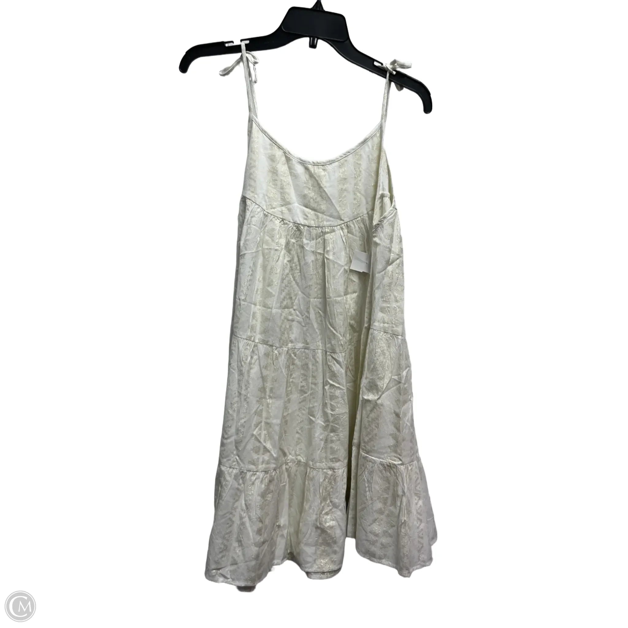 Dress Casual Short By Elan In Gold & White, Size: Xl Tunics Handmade artisanal