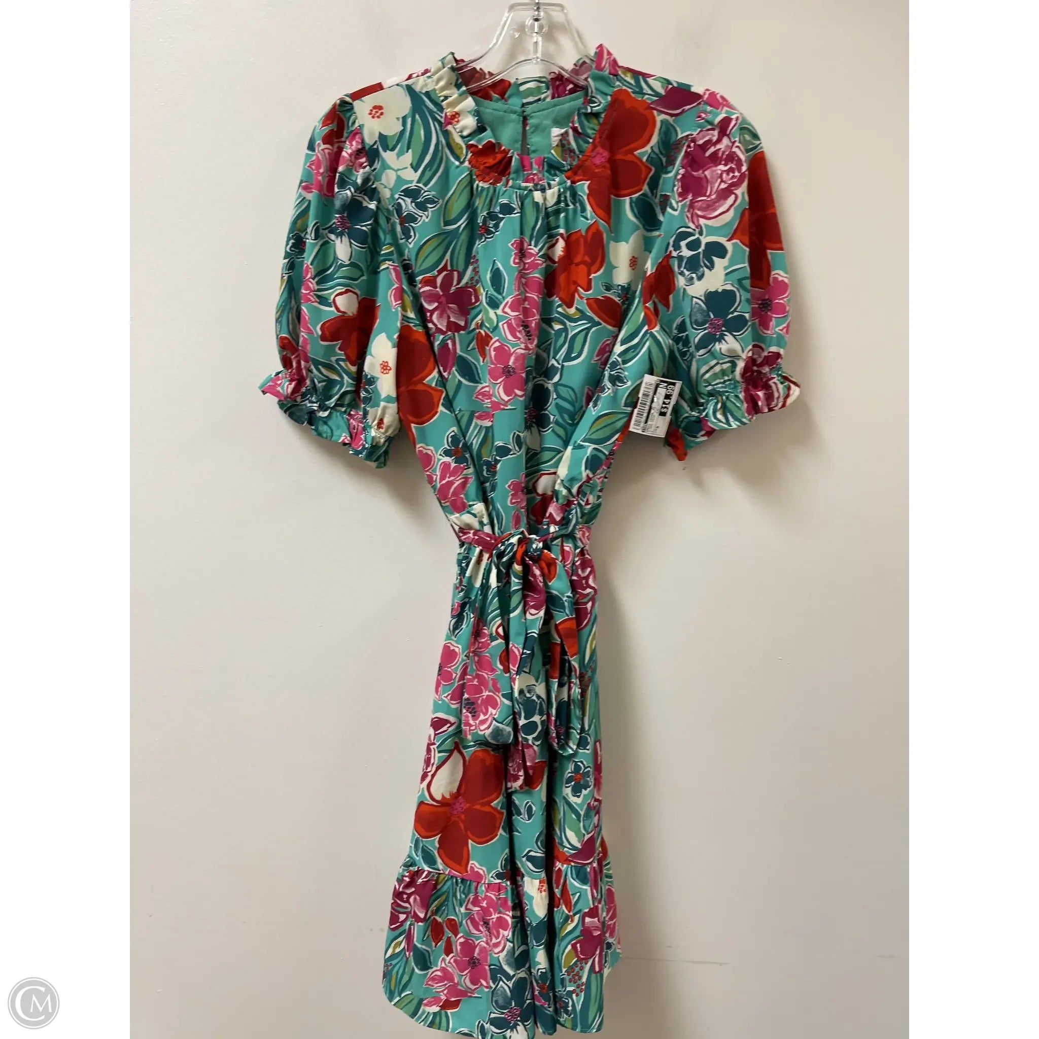 Dress Casual Midi By Thml In Floral Print, Size: M Boatneck Modish Everyday