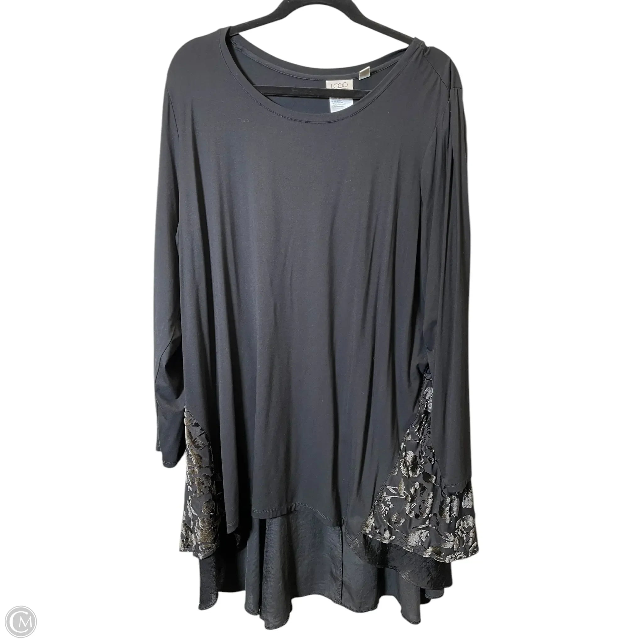 Dress Casual Short By Logo In Black, Size: 2x Tunics Lace romantic