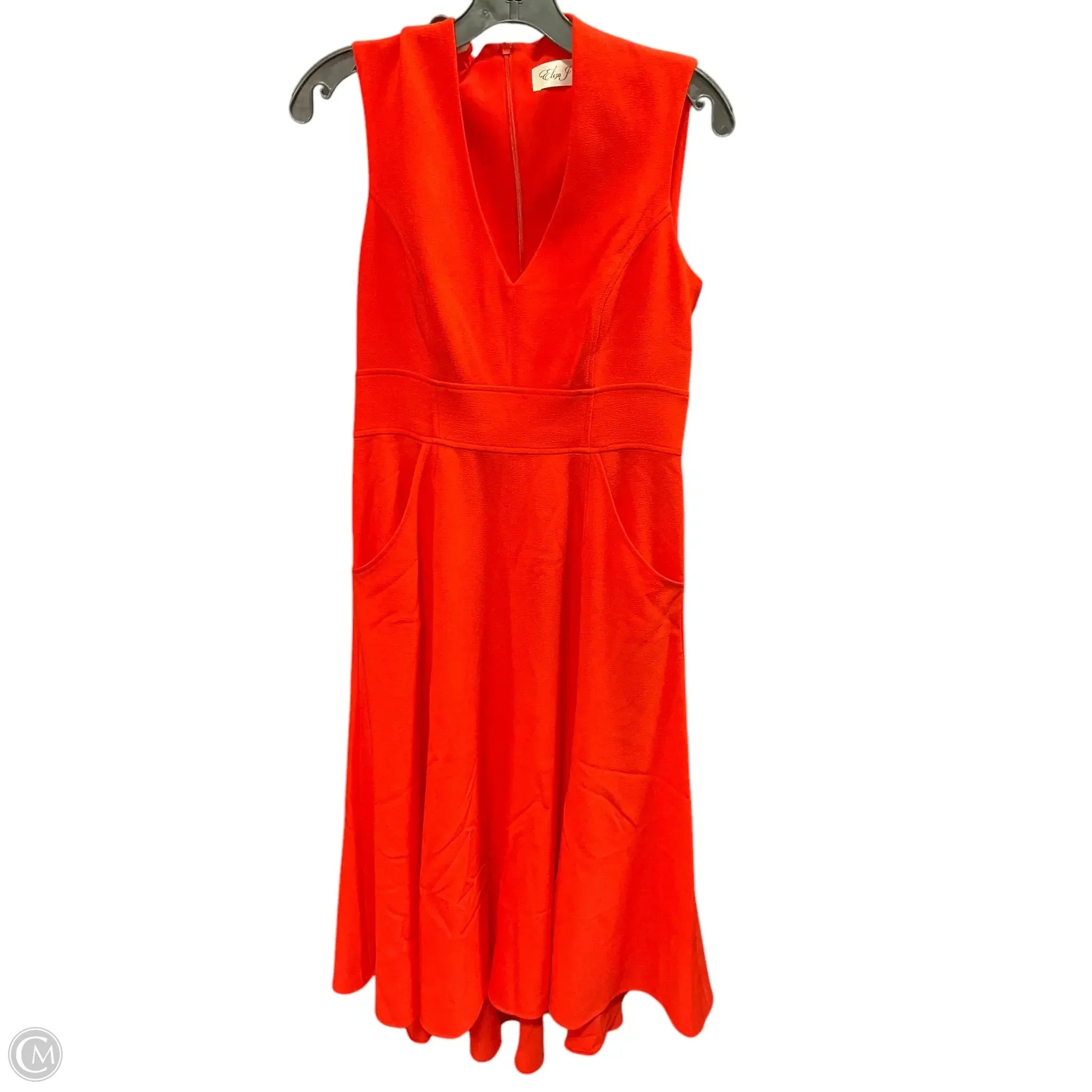 Dress Casual Midi By Eliza J In Orange, Size: 6 Tunics Fall fleece