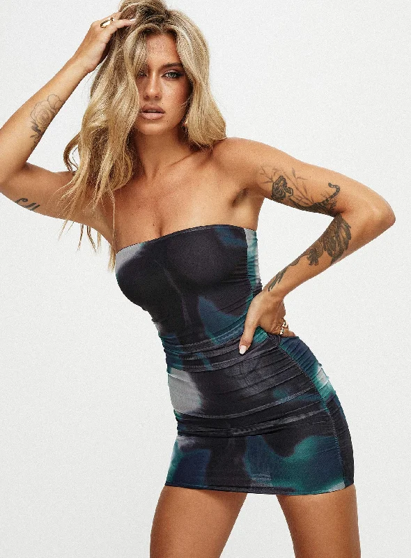 Micah Mini Dress Navy Multi Tunics Chinos classic