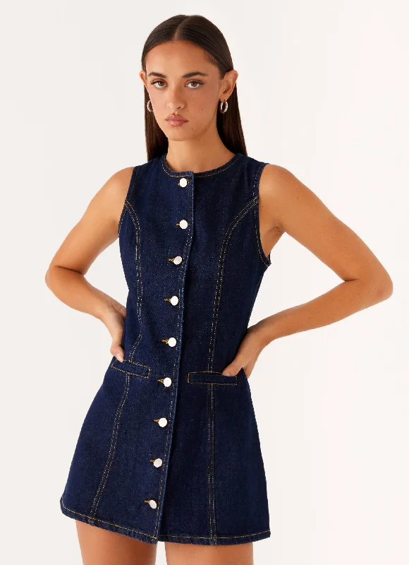 Dolton Mini Dress - Indigo Chic Bohemian Mini Dress