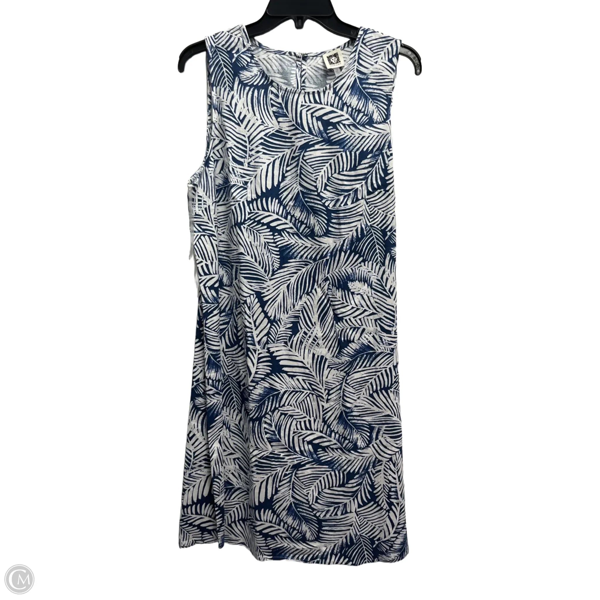 Dress Casual Short By Anne Klein In Blue & White, Size: 12 Tunics Seasonal trendy