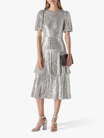 Arabelle Sequin Midi Dress A-Line Day Work