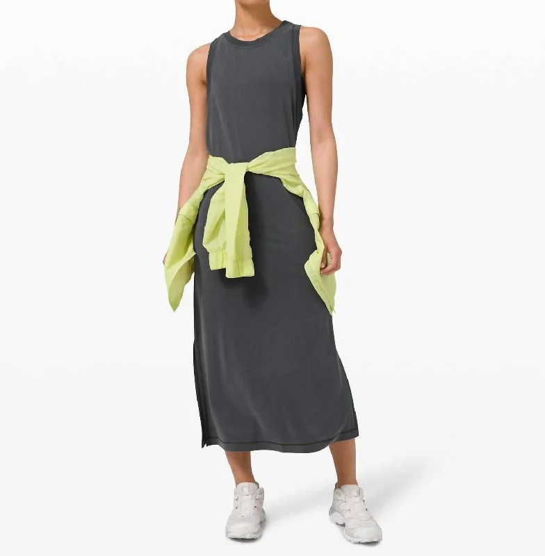 Ease Of It All Dress In Graphite Grey Tunics Short Trendy