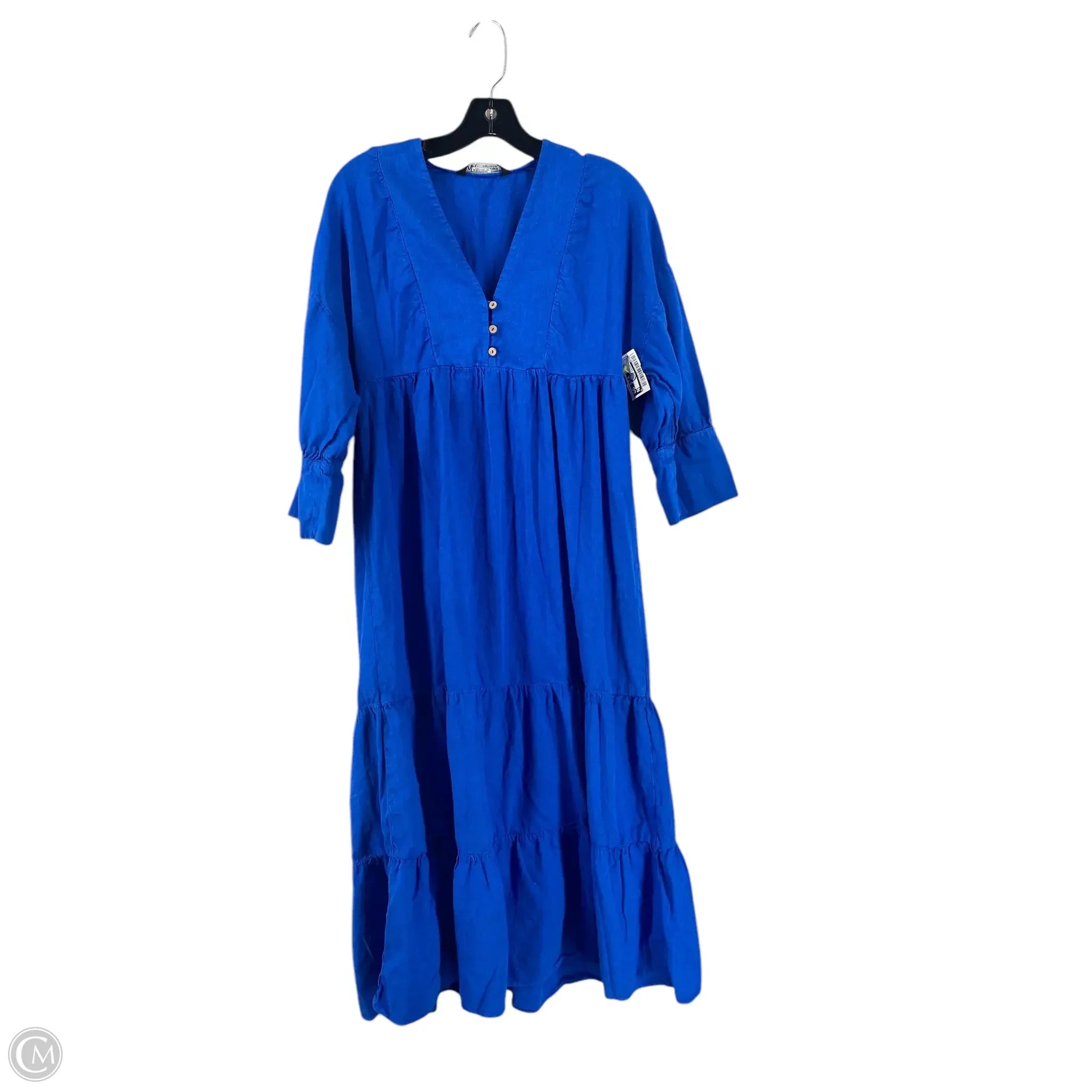 Dress Casual Maxi By Zara In Blue, Size: M sweetheart Neckline Romantic