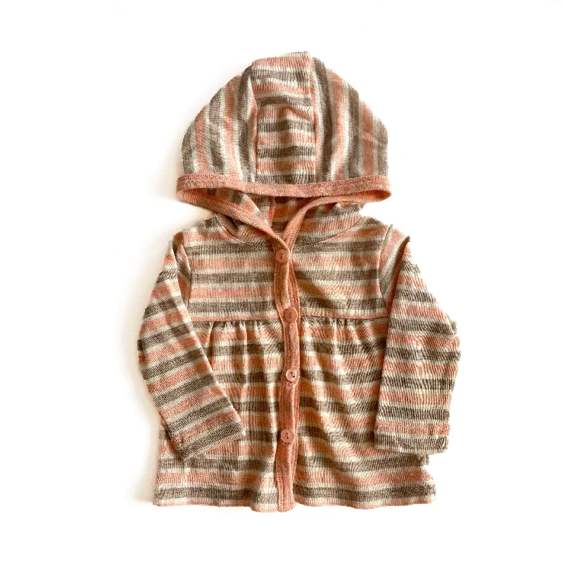Teeny weeny merino hoodie (3-6M) Hoodie with Hem Patch Decorative Personalized