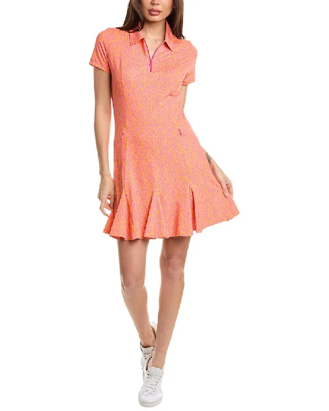 IBKUL Short Sleeve Godet Dress Tunics Handmade artisanal