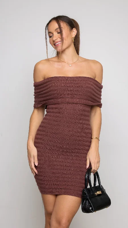 Rowen Mini Dress Elegant Off-Shoulder Dress Mini
