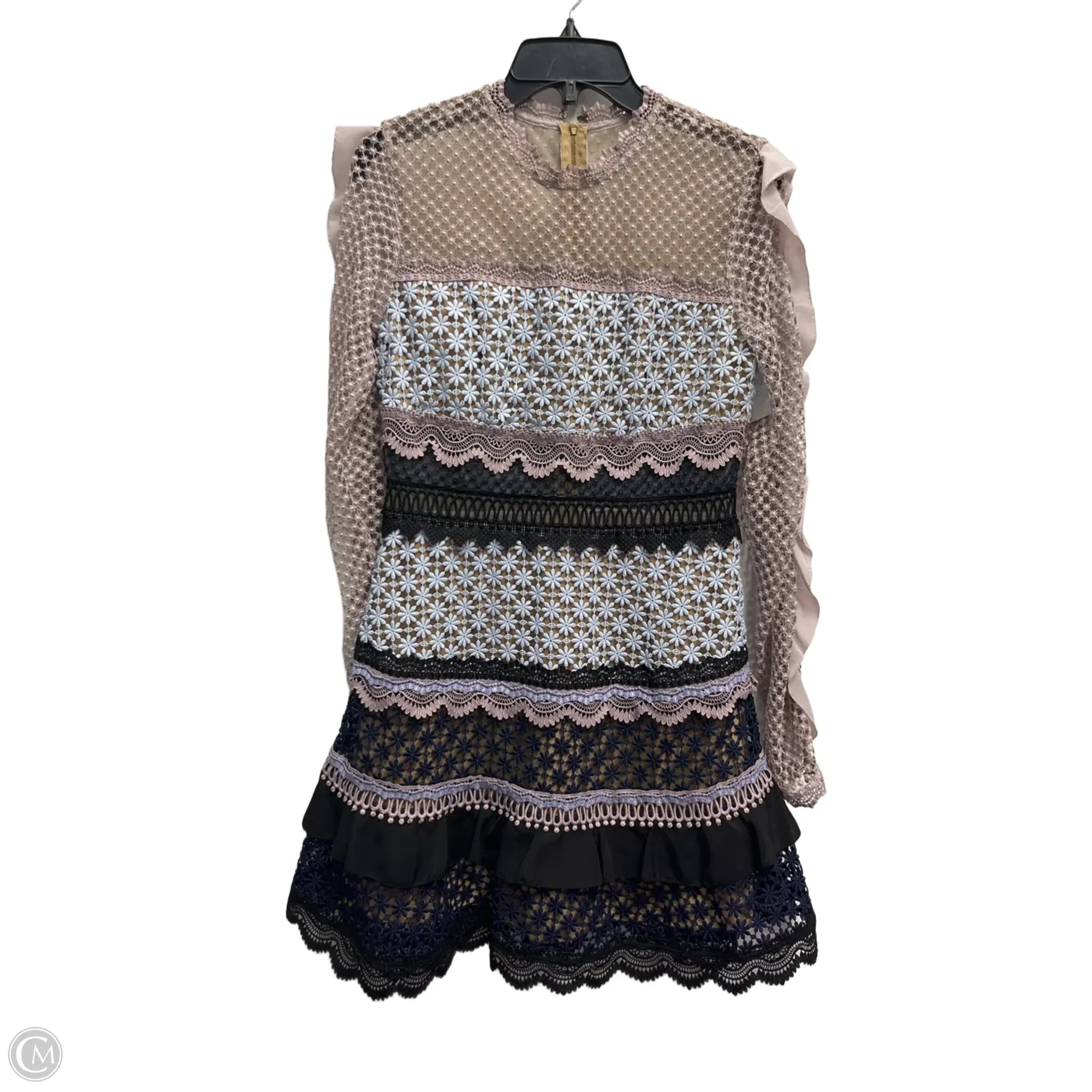 Dress Party Short By self portait In Blue & Purple, Size: 8 Tunics Denim casual
