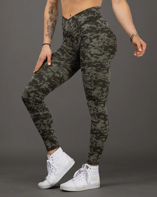 Vice Green Camo Leggings Chic Workout Leggings