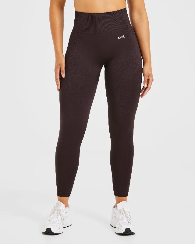 Balance V3 Seamless Leggings - Dark Braun Trendy Seamless Fit Leggings