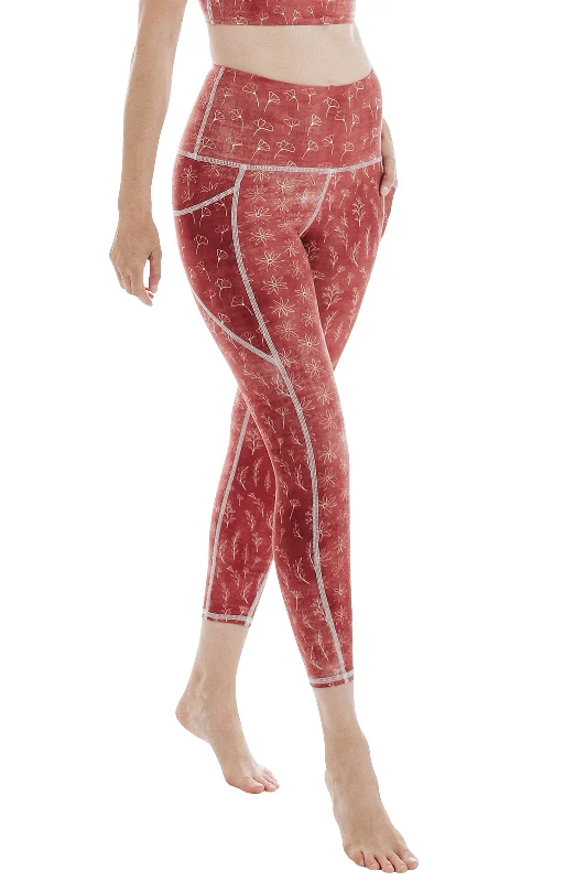 7/8 Boundless Legging with Pockets in Terracotta Time Trendy Ombre Effect Leggings