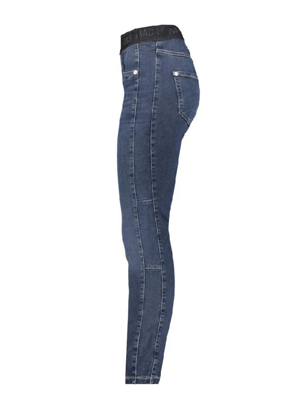 Mac Denim M LEGGINGS Sporty Dark Blue 5903 0354 D832 Elegant Full-Body Leggings