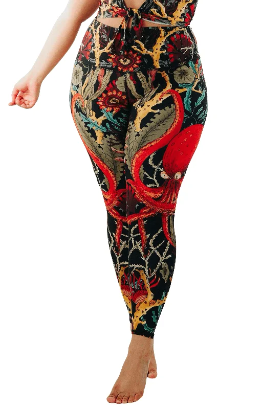 Coral My Name Printed Yoga Leggings Fashionable Sports Leggings