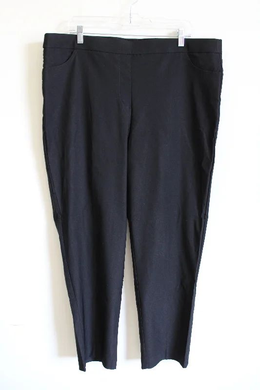 Alfred Dunner Black Trouser | 18 Trousers Spring Floral