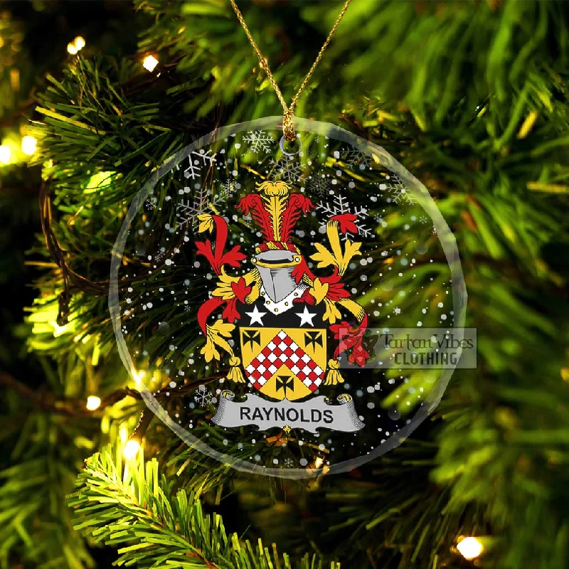 Raynolds Irish Clan Christmas Glass Ornament with Coat of Arms Hooded Jacket Zipper Jacket Button Jacket