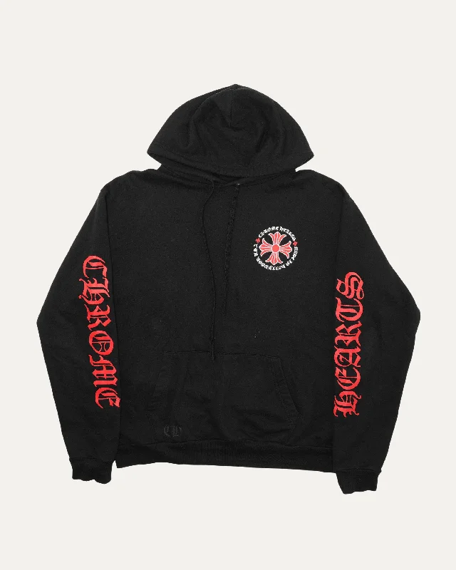 Plus Cross Logo Hoodie Hoodie with Hem Patch Decorative Personalized