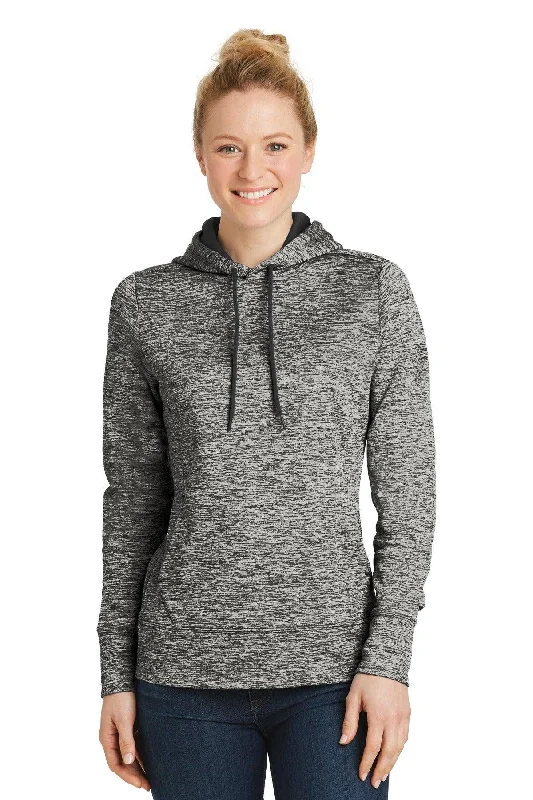 Sport-Tek Ladies PosiCharge Electric Heather Fleece Hooded Pullover. LST225 Batwing Sleeve Top Sport-Tek Ladies PosiCharge Electric Heather Fleece Hooded Pullover. LST225 Batwing Sleeve Top