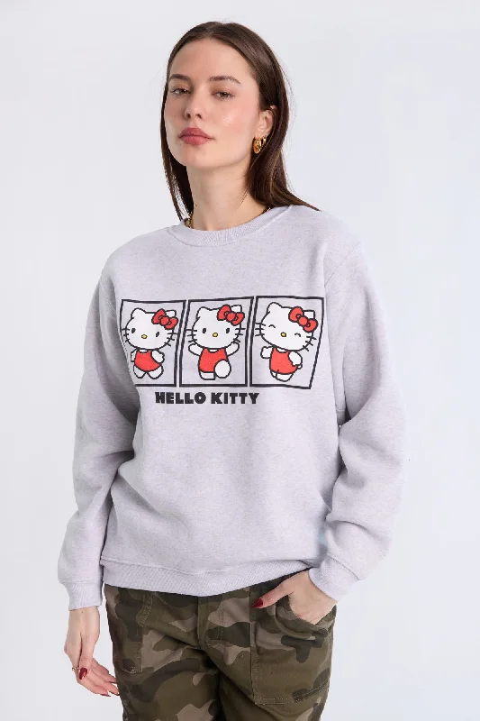 Hello Kitty Graphic Crew Neck Sweatshirt Graphic Hoodie Design Print