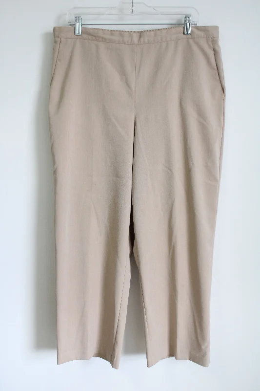 Alfred Dunner Tan Trouser Pant | 16 Trousers Handmade Artisanal