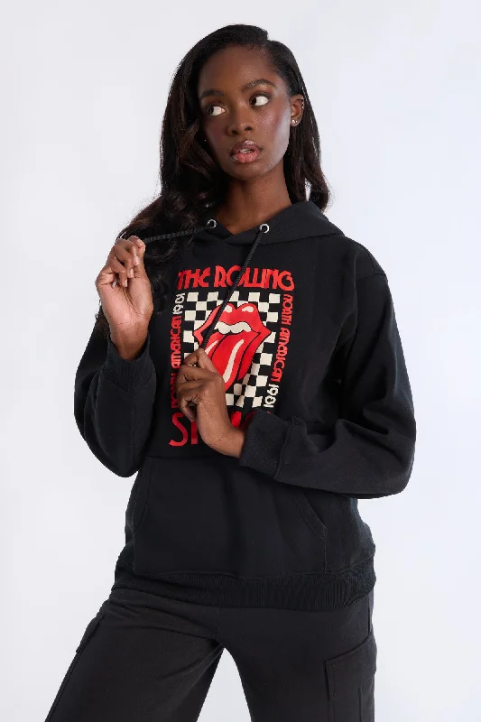 The Rolling Stones Graphic Hoodie Hoodie with Hem Patch Decorative Personalized