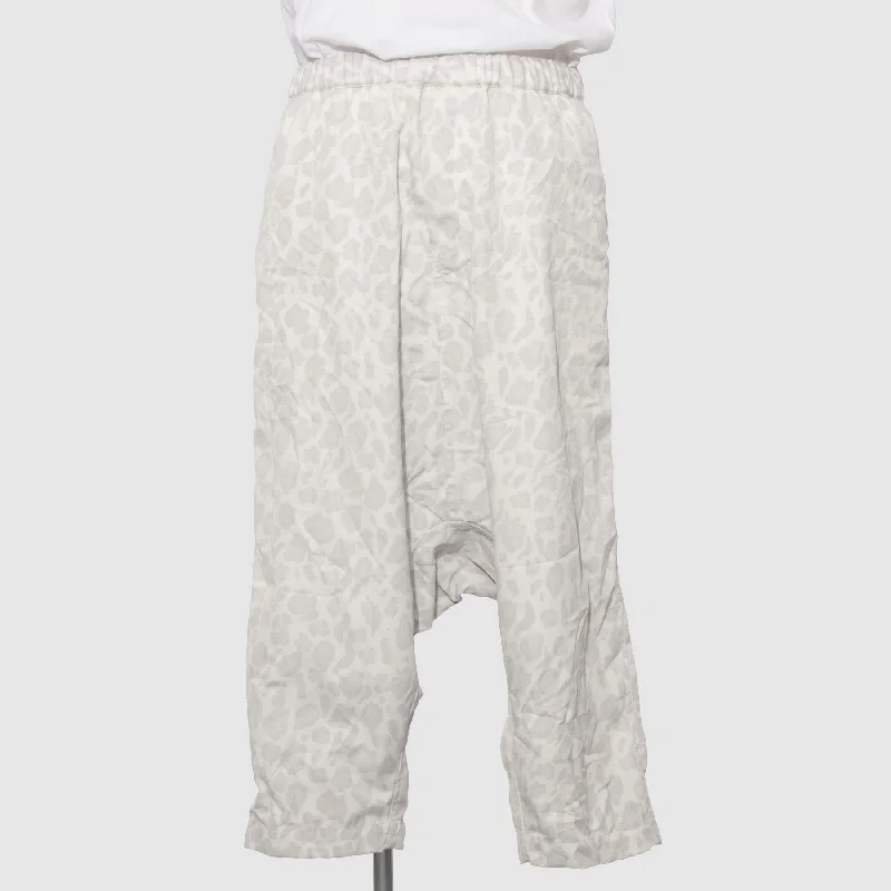 BLACK Comme des Garçons Leopard Drop Trousers (White) Trousers Exclusive Limited