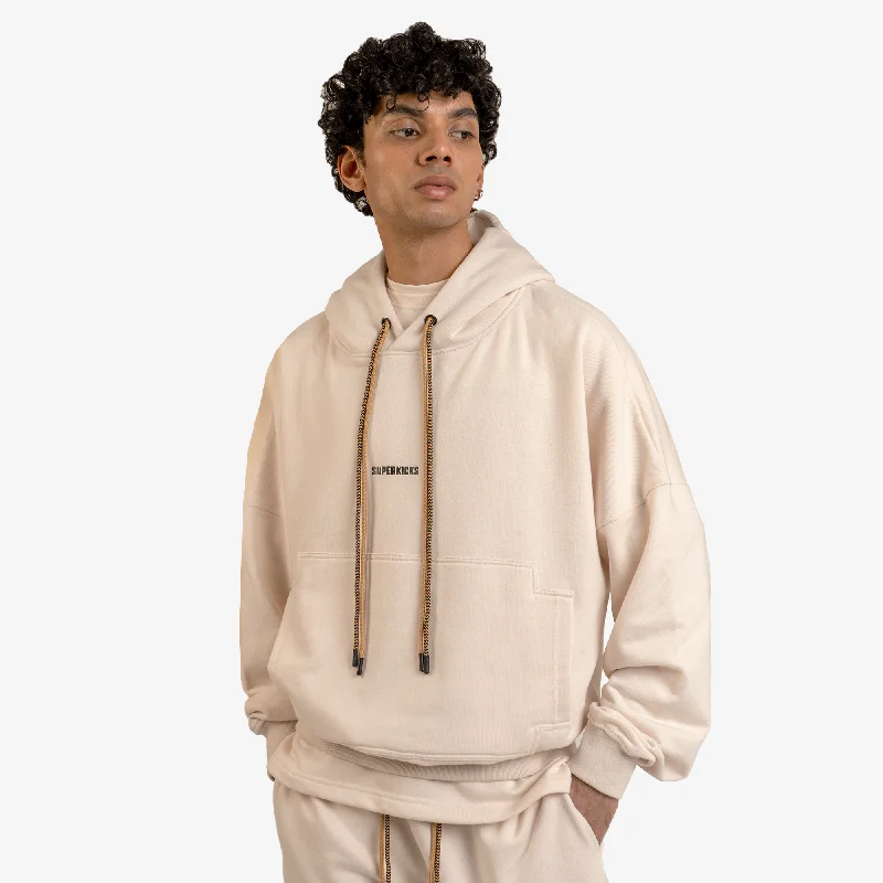Superkicks | BASIC HOODIE  { PEACH Hoodie with Hidden Zipper Minimalist Clean