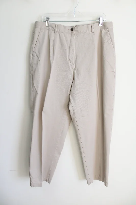 L.L. Bean Tan Khaki Trouser | 18 Petite Trousers Occasion Special