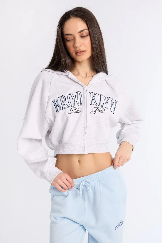 Midi Zip-Up Hoodie Hoodie with Front Slit Layering Stylish