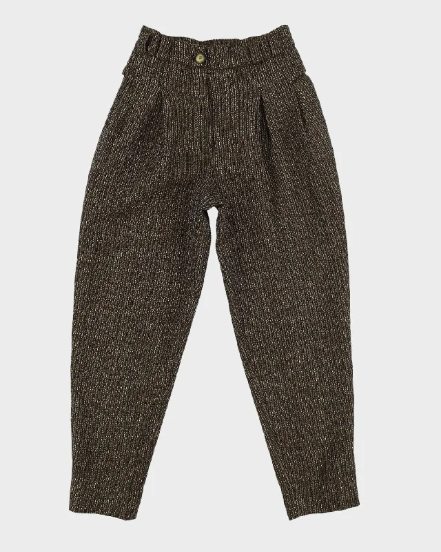 Byblos Brown Tapered Trousers - W26 L27 Trousers Hiking Durable