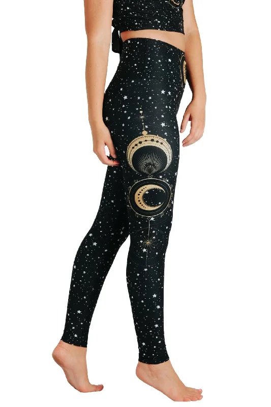 Fortune Teller Printed Yoga Leggings Comfortable Power Mesh Leggings